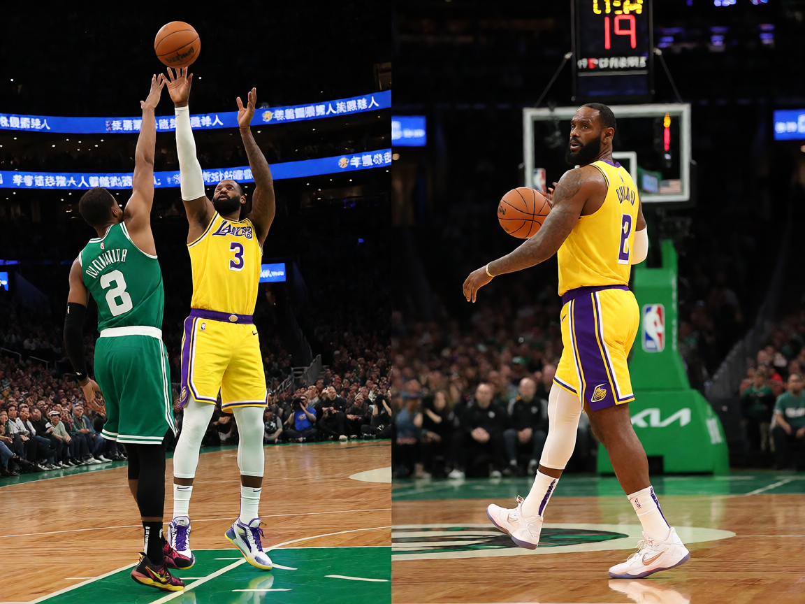 NBA常规赛湖人对阵凯尔特人比赛现场